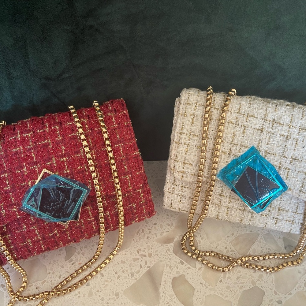 Tweed Plaid Purses - Picture 2 of 7